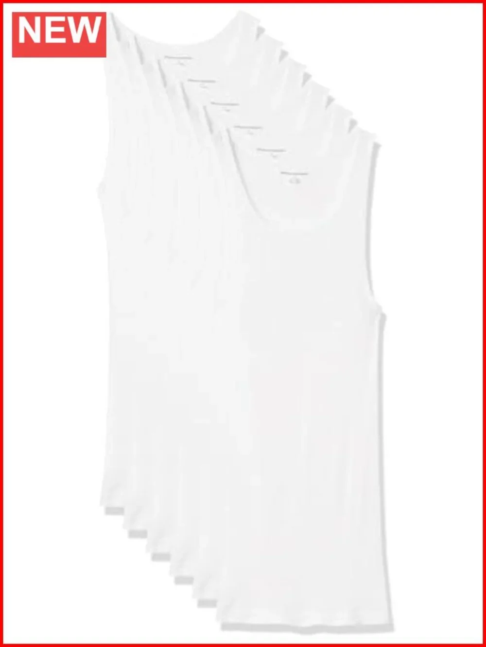 Men's Cotton Slim Fit Tank Undershirts Pack of 6